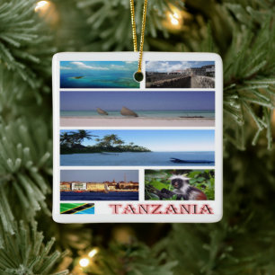 zTZ014 TANZANIA, Mosaic, Africa, Ceramic Ornament