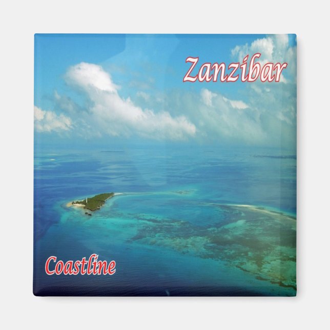 zTZ018 ZANZIBAR,Coastline,Tanzania, Africa, Fridge Magnet (Front)