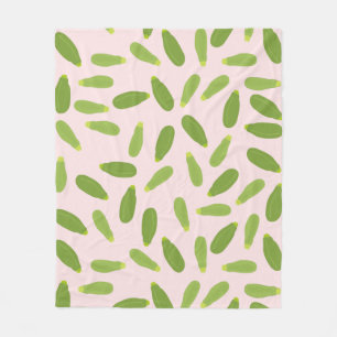Zucchini Courgette Summer Squash Pattern Fleece Blanket