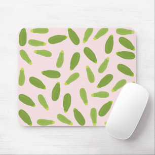 Zucchini Courgette Summer Squash Pattern Mouse Pad
