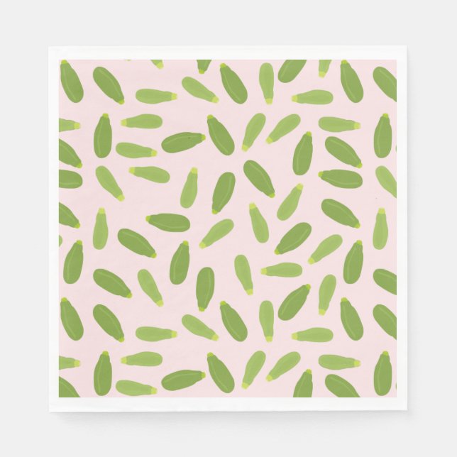 Zucchini Courgette Summer Squash Pattern Napkin (Front)