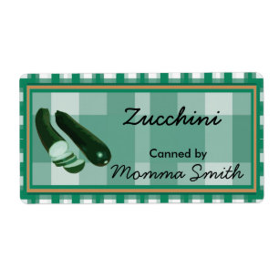 Zucchini Custom Canning Labels