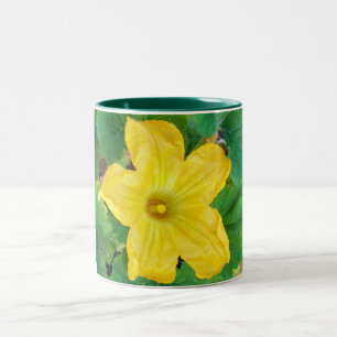 Zucchini Flower Two-Tone Coffee Mug