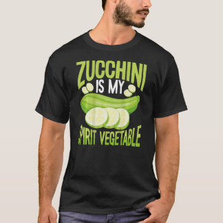 Zucchini Is My Spirit Vegetable Backprint Vegetabl T-Shirt