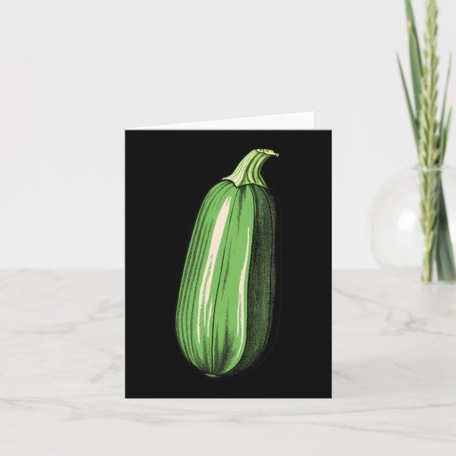 Zucchini Lazy Easy Funny Matching Halloween Costum Card (Front)