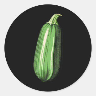 Zucchini Lazy Easy Funny Matching Halloween Costum Classic Round Sticker