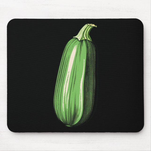 Zucchini Lazy Easy Funny Matching Halloween Costum Mouse Pad (Front)