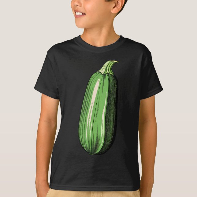 Zucchini Lazy Easy Funny Matching Halloween Costum T-Shirt (Front)
