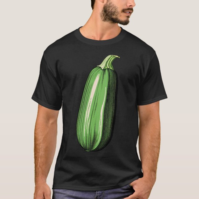 Zucchini Lazy Easy Funny Matching Halloween Costum T-Shirt (Front)