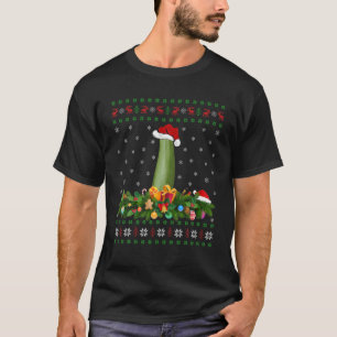 Zucchini Lover Xmas Santa Hat Ugly Zucchini Christ T-Shirt