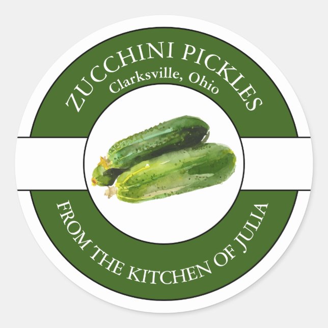 Zucchini Pickle Label (Front)