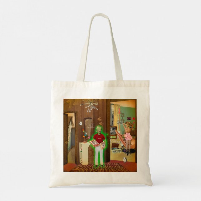 Zucchini Pizza Tote Bag (Back)