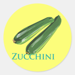Zucchini Squash Classic Round Sticker