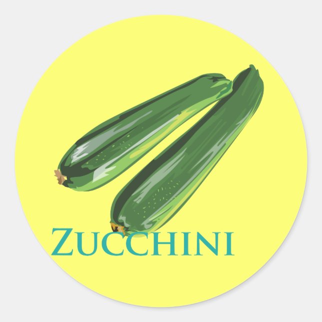 Zucchini Squash Classic Round Sticker (Front)