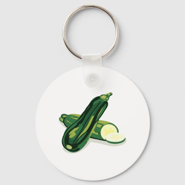 Zucchini Vegetable Key Ring (Front)