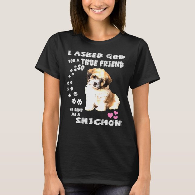 Zuchon Dog Mum Costume Shih Tzu Bichon Mix Pup Cut T-Shirt (Front)