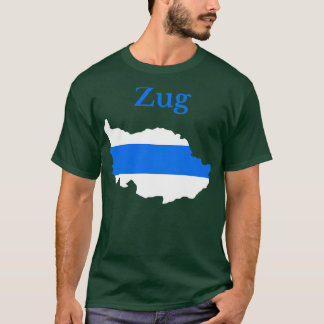 Zug Canton Map Flag Switzerland T-Shirt