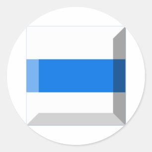 Zug Flag Gem Classic Round Sticker
