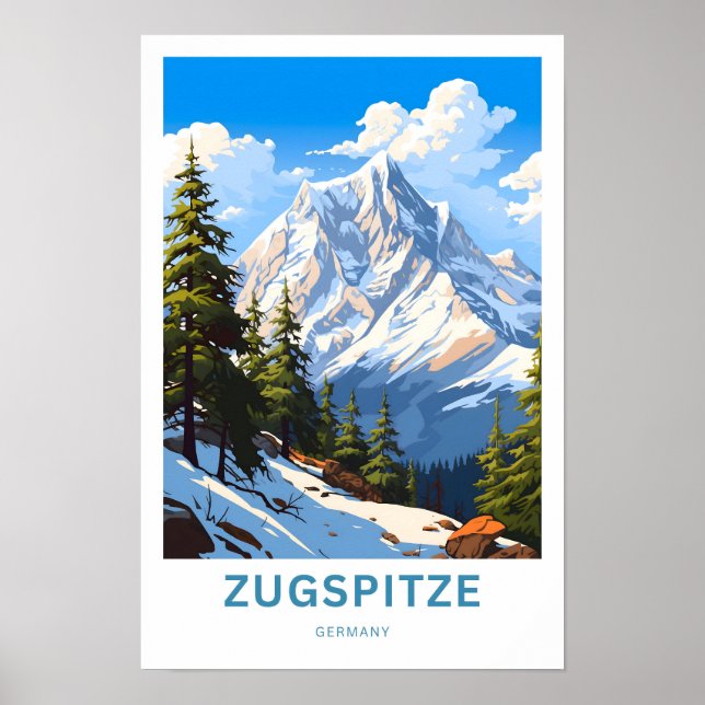 Zugspite Germany Travel Print (Front)