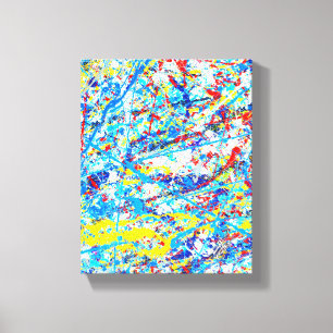 Zugspitze Keeblers Colourful Abstract Splatter Canvas Print
