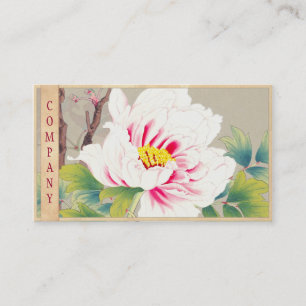 Zuigetsu Ikeda Pink Camellia japanese flower art Business Card