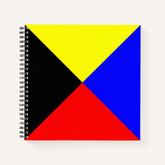 Zulu ICS Maritime Signal Flag Spiral Notebook