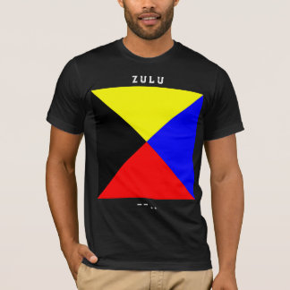 Zulu Signal Flag Morse Code Nautical Design T-Shirt