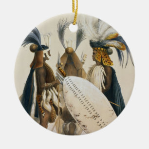 Zulu Soldiers of King Panda's Army, plate 20 from Ceramic Tree Decoration