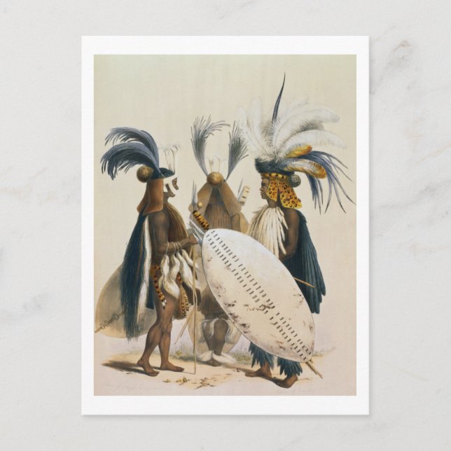 Zulu Soldiers of King Panda's Army, plate 20 from Postcard (Front)