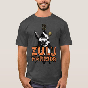 Zulu Warrior Shield Spear Knobkerrie Africa  T-Shirt