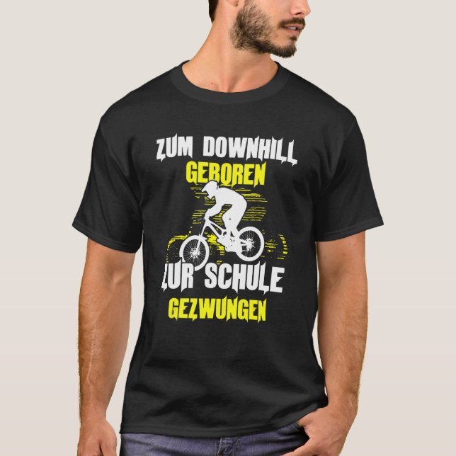 Zum Downhill Geboren Zur Schule Forced Boys Bicycl T-Shirt (Front)