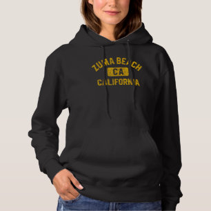 Zuma Beach Ca California Gym Style Distressed Ambe Hoodie