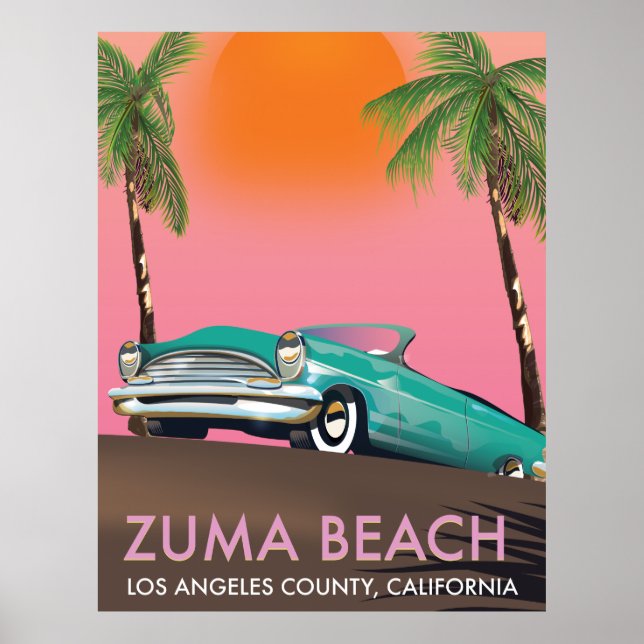 Zuma Beach Los Angeles County California Poster (Front)