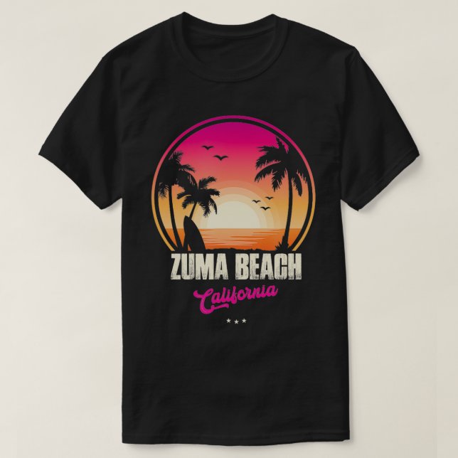 Zuma Beach Souvenir California Reminder  1  T-Shirt (Design Front)