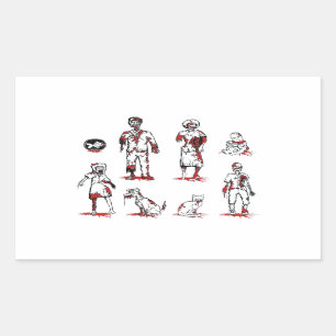 Zumbi family rectangular sticker