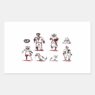 Zumbi family rectangular sticker