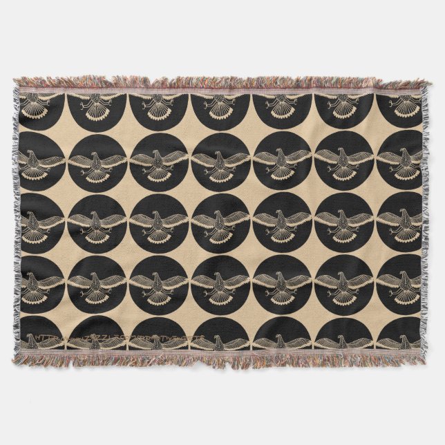 "ZUNI-A'shiwi (Shi'wi)" Throw Blanket (Front)