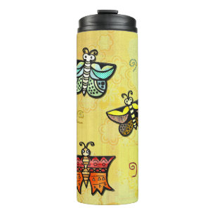 Zuni Butterfly Folk Art Thermal Tumbler