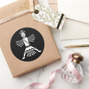 zuni knifewing classic round sticker