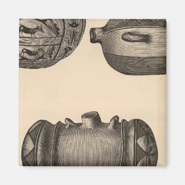 Zuni pottery magnet (Front)