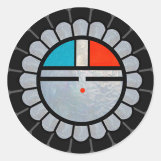 Zuni Sun Face Classic Round Sticker