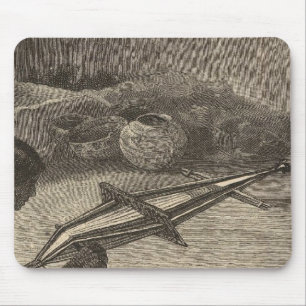 Zuni woman weaving belt mouse pad