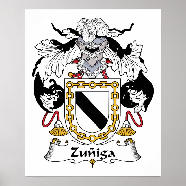 Zuniga Family Crest Poster (Front)