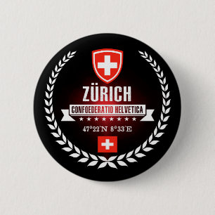 Zürich 6 Cm Round Badge