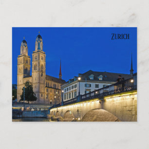 Zurich Blue Hour Postcard