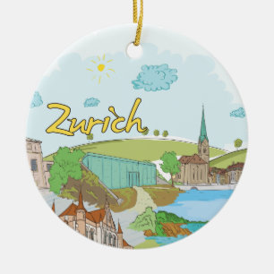 Zurich Ceramic Ornament