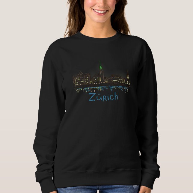 Zurich City Switzerland souvenir   for men women Sweatshirt (Front)