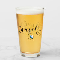 Zürich Flag in Heart, Zurich, Switzerland