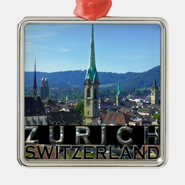 Zurich Metal Ornament (Front)