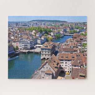 Zurich. Panorama from the Grossmunster Tower. Jigsaw Puzzle
